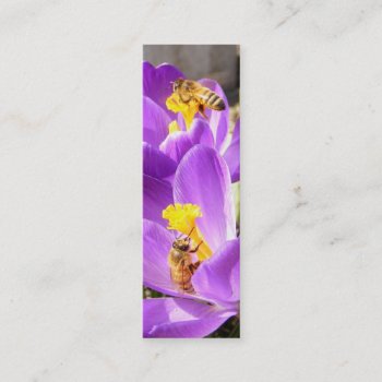 Bees On Crocus ~ Profile Card by Andy2302 at Zazzle