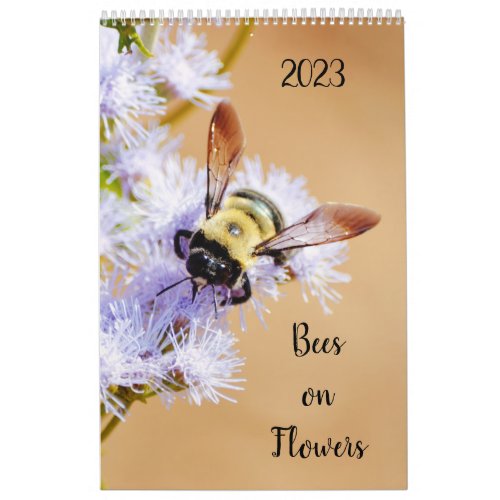 Bees on Flowers 2023 Calendar