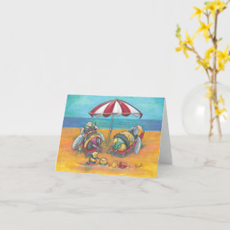 Bee's On Holiday Blank Greetings Card