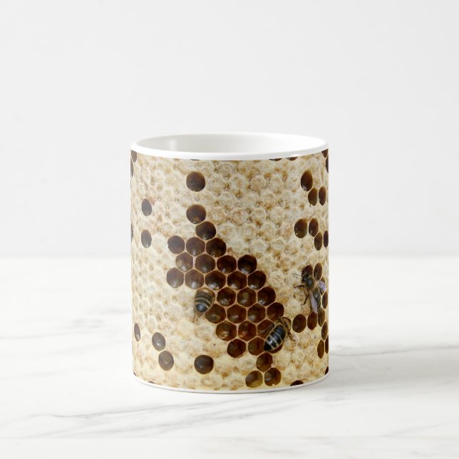 Bees On Honey Comb Mug (Center)