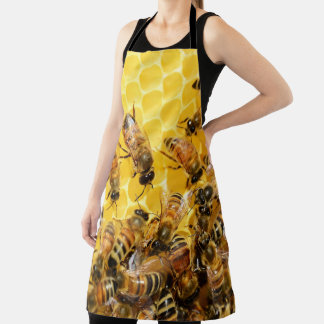 Bees on Honeycomb Apron