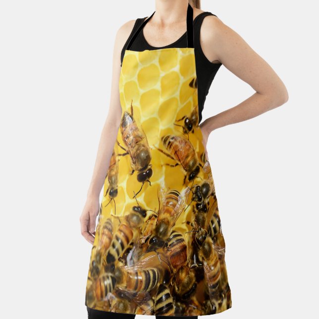 Bees on Honeycomb Apron (Insitu)