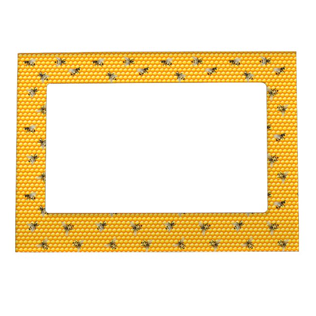 Bees on Honeycomb Magnetic Frame (Front)