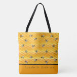 Bees On Honeycomb Personalize Tote Bag at Zazzle