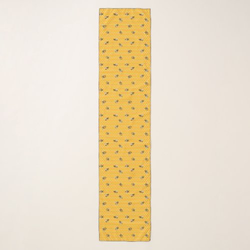 Bees on Honeycomb Scarf