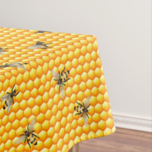 Bees on Honeycomb Tablecloth