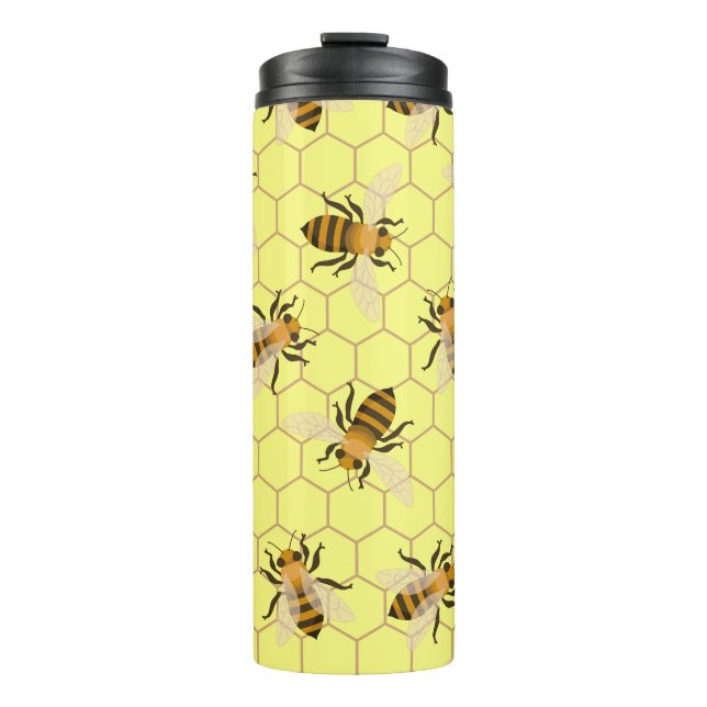 Bees pattern thermal tumbler (Front)