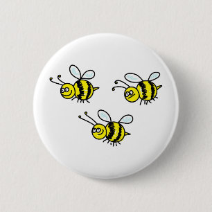 bees pinback button