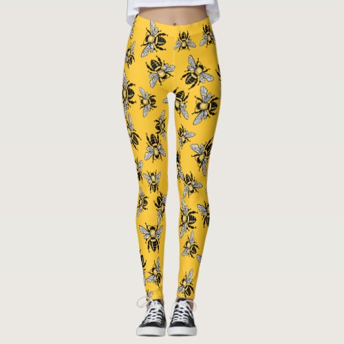 Bees Please Realistic Bees Leggings