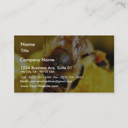 Customizable Bees Pollen Insects Wings Macro Bugs Business Cards