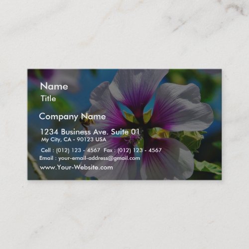 Bees Purple Flowers Business Card Template