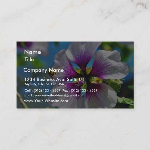 Customizable Bees Purple Flowers Business Card Template