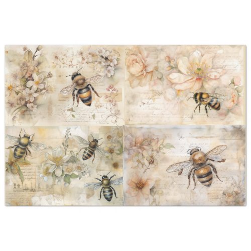 Bees  tissue paper
