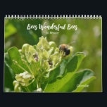 Bees Wonderful Bees In Nature Calendar<br><div class="desc">This pretty bees in nature calendar features my original photographic art – my photographs of a variety of bees visiting flowers. These calendars are high quality and vibrant. You may choose other sizes and other options if desired. This unique calendar would make a great gift for a bee lover, beekeeper...</div>