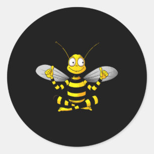 Bees Yoga Classic Round Sticker
