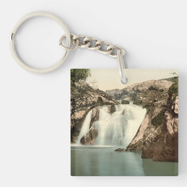 Beesley Falls, Ingleton, Yorkshire, England Keychain (Front)
