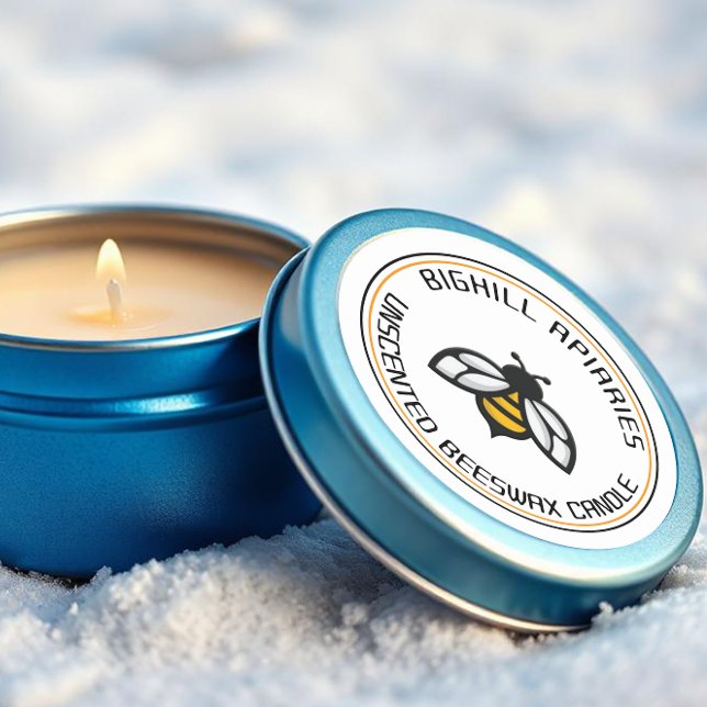 Beeswax Candle Label Yellow Bee (Creator Uploaded)