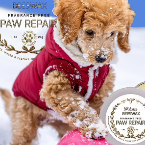 Beeswax Paw Repair Balm Puppy Safe Logo and Bees Classic Round Sticker