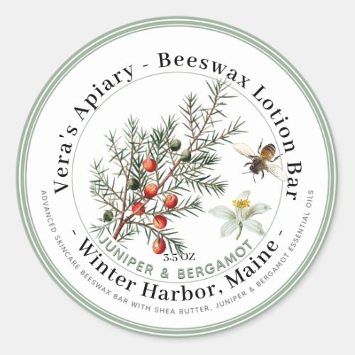 Beeswax Skincare Lotion Bar Label