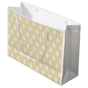 Beeswax Victorian Fleur de Lys Large Gift Bag
