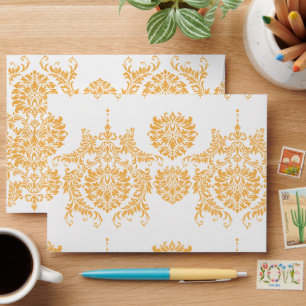 Beeswax Vintage Damask Envelopes
