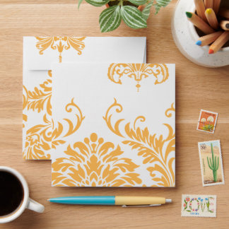 Beeswax Vintage Damask Envelopes