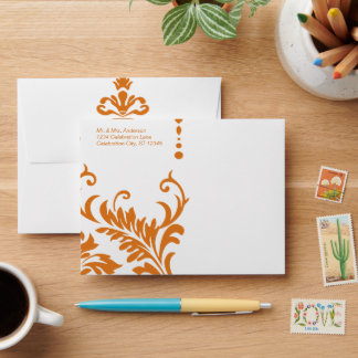 Beeswax Vintage Damask Envelopes