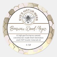 Beeswax Wood Polish Bee Apiary Logo Honeycomb 