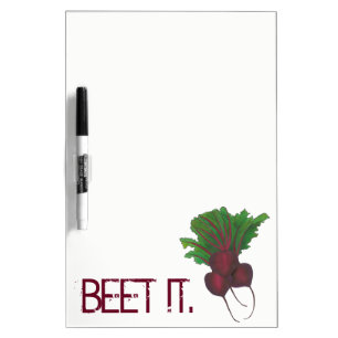 Beet (Beat) It Funny Red Beets Vegetable Foodie Dry-Erase Board
