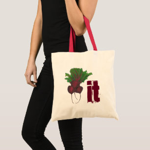 Beet (Beat) It Funny Red Beets Vegetable Foodie Tote Bag