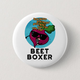 Beet Boxer Funny Beatbox Veggie Pun Button