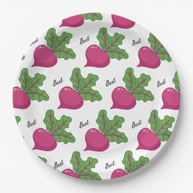 Beet-ernally Gratefula Paper Plates (Front)