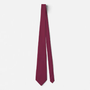 Beet Red Solid Color Neck Tie