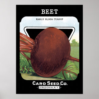 Beet Seed Packet Label Poster