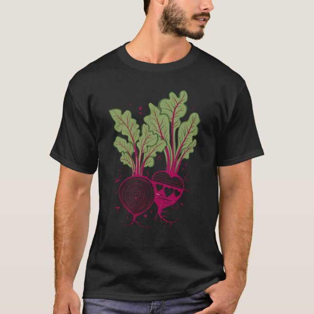 Beet Vegetable retro colors T-Shirt (Front)