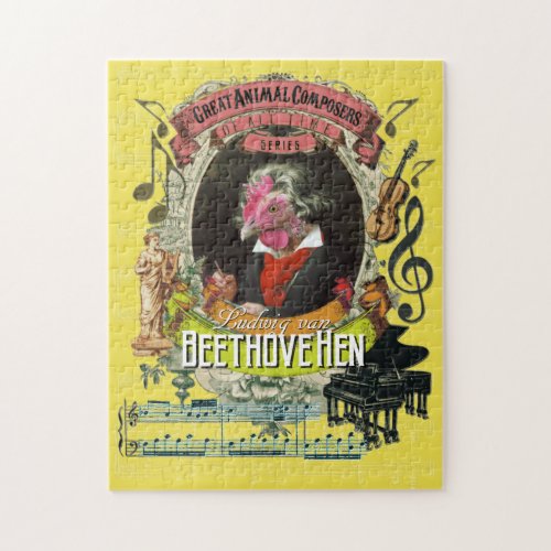 Beethovehen Great Animal Composer Beethoven Parody Jigsaw Puzzle