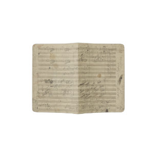 Beethoven 9th Symphony Music Manuscript Page Passport Holder