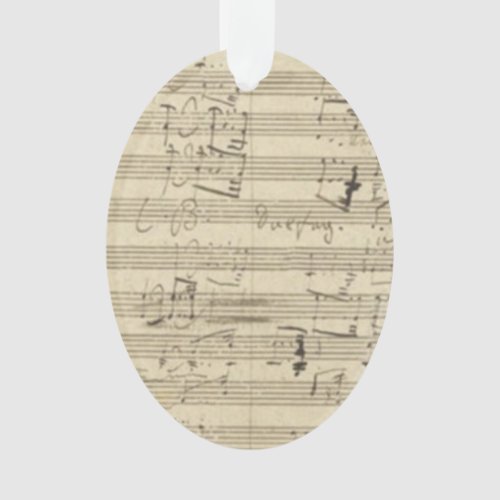 Beethoven 9th Symphony Music Manuscript Score Ornament