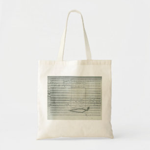 Beethoven 9th Symphony Music Manuscript Tote Bag