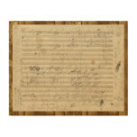 Beethoven 9th Symphony, Music Manuscript Wood Wall Art at Zazzle