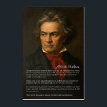 Beethoven – A Portrait of Genius and Resolve Acrylic Print<br><div class="desc">This compelling artistic portrait of Ludwig van Beethoven honors more than his legendary music—it reveals the fire of a man who composed some of history’s most profound works while encased in silence. Beneath the image is a composite testament, inspired by Beethoven’s own writings and letters. It reflects his deep inner...</div>