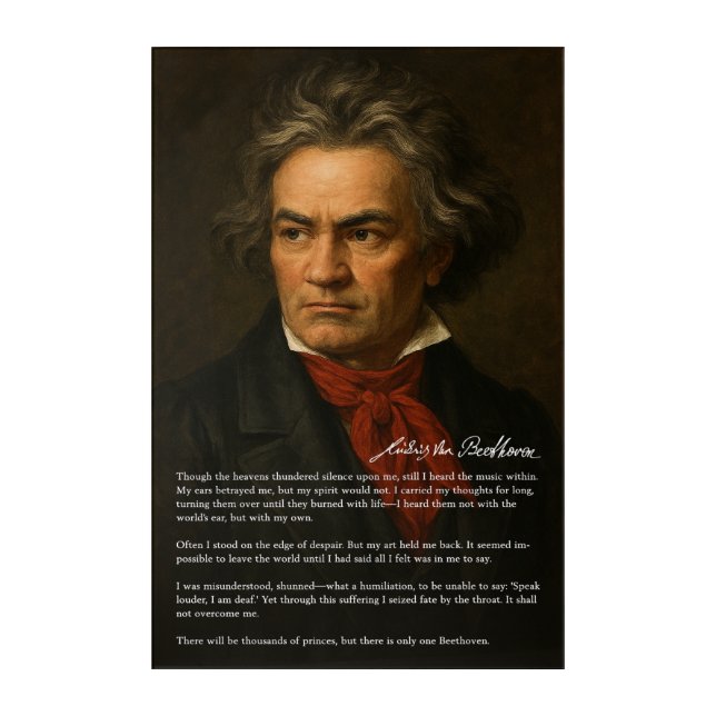 Beethoven – A Portrait of Genius and Resolve Acrylic Print (Front)