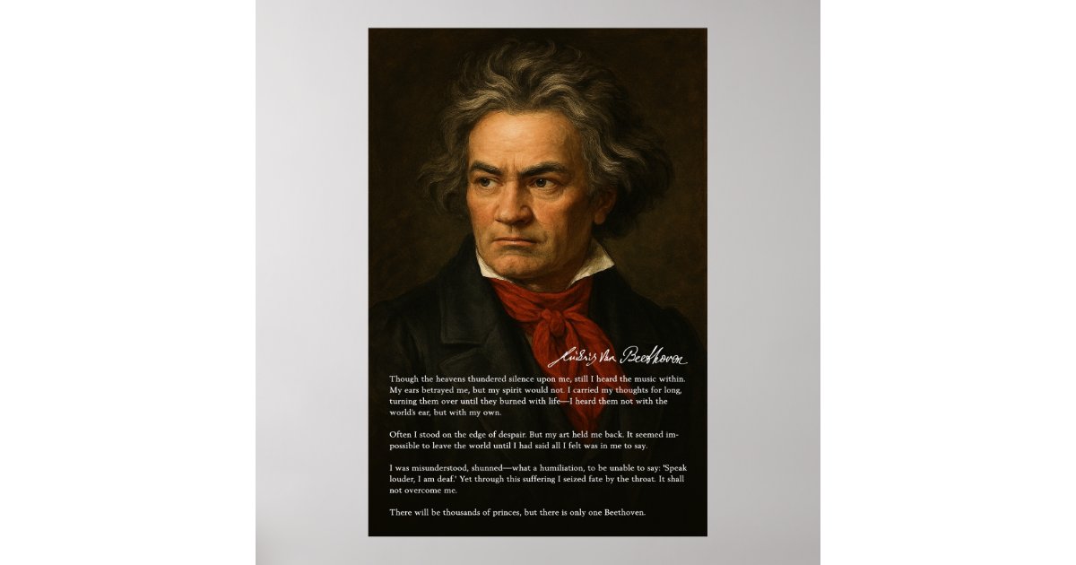 Beethoven – A Portrait of Genius and Resolve Poster | Zazzle