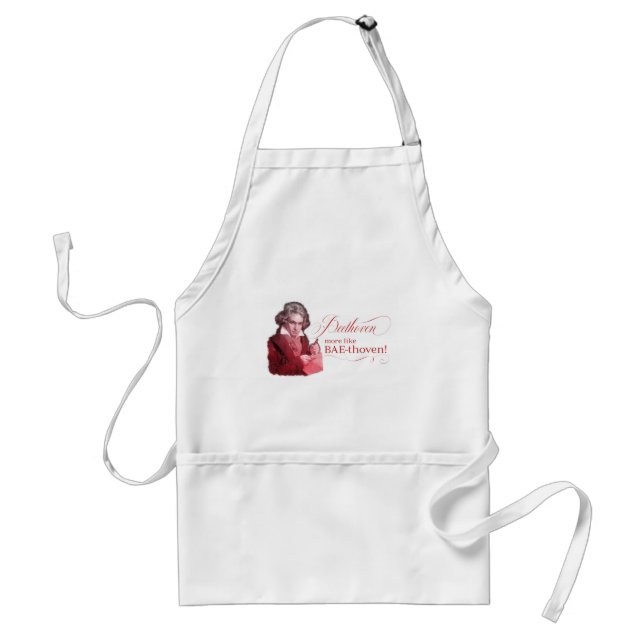 Beethoven BAEthoven Classical Composer Pun Adult Apron (Front)