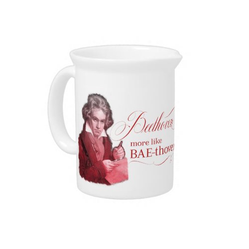 Beethoven BAEthoven Classical Composer Pun Drink Pitcher