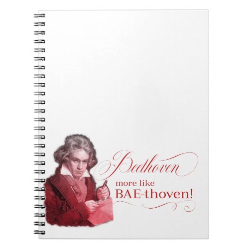 Beethoven BAEthoven Classical Composer Pun Notebook