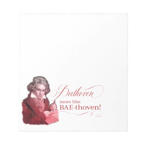 Beethoven BAEthoven Classical Composer Pun Notepad