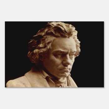 Beethoven Bust Statue Yard Sign by Argos_Photography at Zazzle