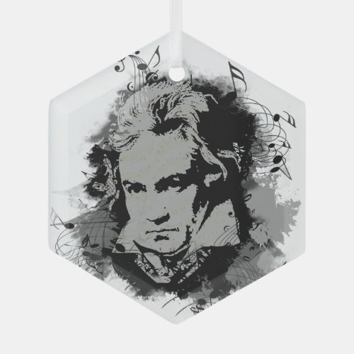 Beethoven Classical Music Composer Song_Writer Glass Ornament
