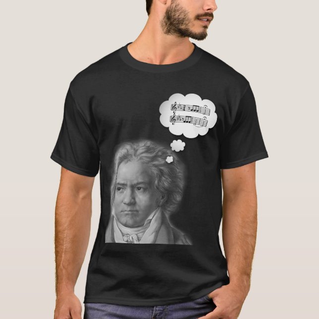 Beethoven Dreams of Beethoven's Fifth T-Shirt (Front)